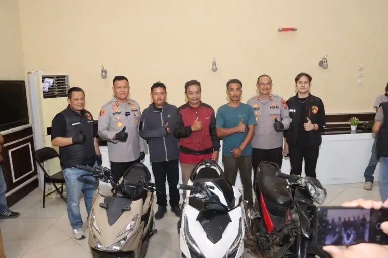 Polres Subang Amankan 9 Pelaku Curanmor, Puluhan Motor Jadi Barang Bukti